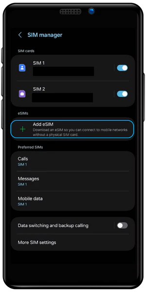 Add eSIM